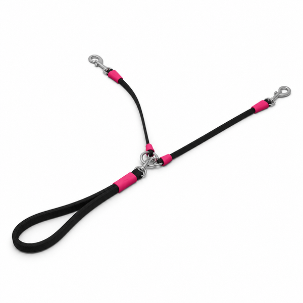 Tangle-Resistant Dual Dog Leash with Swivel Splitter